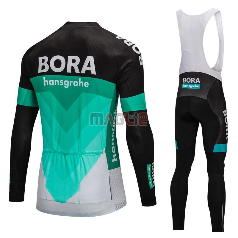 Maglia Bora Manica Lunga 2018 Verde e Nero